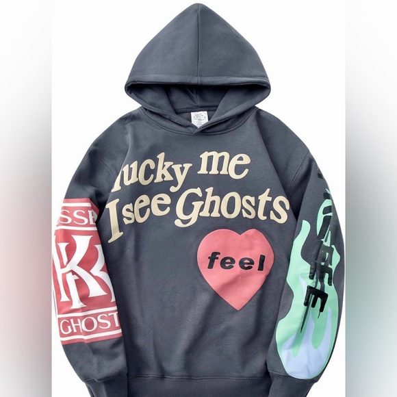 Yeezy Other - Unisex Lucky Me I See Ghosts Kanye West Gray Pullover Hoodie